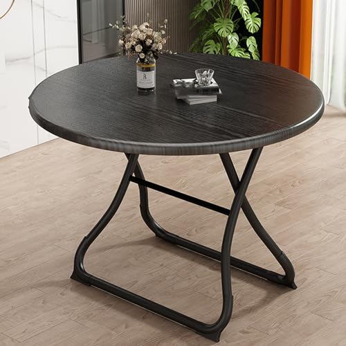 YHNNH, Runder Klapptisch, platzsparender Esstisch, Leichter Klapptisch mit Dicker Tischplatte und stabilem Metallrahmen(A,80cm) von YHNNH