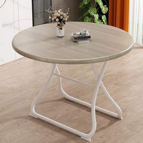 YHNNH, Runder Klapptisch, platzsparender Esstisch, Leichter Klapptisch mit Dicker Tischplatte und stabilem Metallrahmen(F,70cm) von YHNNH