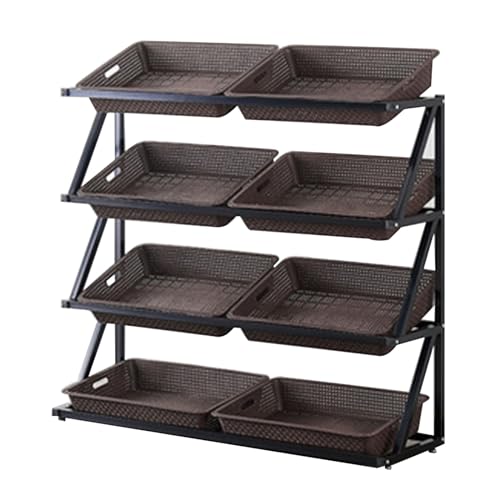 YHNNH, Supermarkt-Obst- und Gemüse-Präsentationsständer, Chip-Beutelhalter, Einzelhandels-Snack-Aufbewahrungskörbe, großes Küchenkorbregal(120x35x110cm/47.x13.8x43.3in) von YHNNH