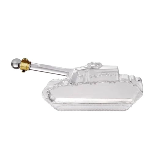 YHNNH, Tank-Whisky-Dekanter, kreativer leerer Weinkrug, nachfüllbarer Alkohol-Likör-Spender, klare Glas-Bourbon-Karaffe for Militärveteranen-Geschenk(1000ml/33.8oz) von YHNNH