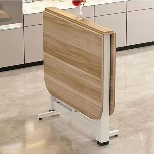 YHNNH, Ultradünner Klapp-Esstisch, mobiler Klapp-Esstisch, ausziehbarer Drop-Leaf-Tisch mit Metallrahmen, multifunktionaler erweiterbarer Tisch von YHNNH