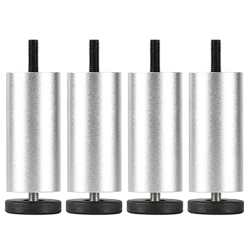 YHNNH, Verstellbare Möbelbeine, Sofabeine aus Metall, runde Beine, Stützbeine, Schrankbeine aus Aluminiumlegierung for Schreibtische, Schränke, auswechselbare Möbelbeine 4 Stück,(30cm) von YHNNH