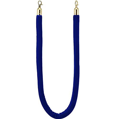 YHNNH, Warteschlangen-Absperrseile mit goldenem Haken, Pfosten-Absperrseil, zur Warteschlangen-Teilung und Kontrolle der Menschenmenge bei Hotelfeiern/Eröffnungszeremonien/(Blue,Length 1.7M/5.6Ft/67In von YHNNH