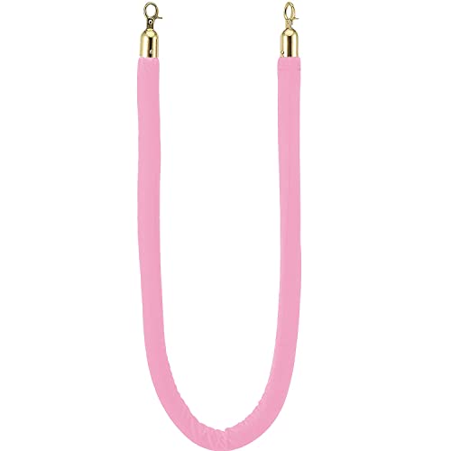 YHNNH, Warteschlangen-Absperrseile mit goldenem Haken, Pfosten-Absperrseil, zur Warteschlangen-Teilung und Kontrolle der Menschenmenge bei Hotelfeiern/Eröffnungszeremonien/(Pink,Length 1.2M/4Ft/47In) von YHNNH
