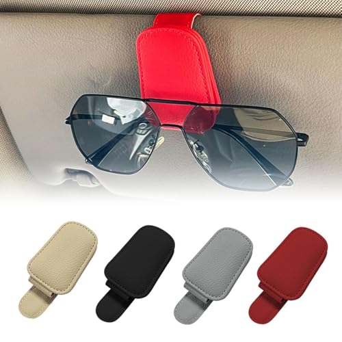 YHNNH 2 Stück Brillenhalter, für Hummer H3 2008-2024 Sonnenbrillenhalter Auto Magnetischer Leder Brillenhalter Clip Auto Sonnenblende,D/Red YHNNH 2 Stück Brillenhalter, für Hummer H3 2008-2024 Sonnenbrillenhalter Auto Magnetischer Leder Brillenhalter Clip Auto Sonnenblende,D/Red von YHNNH