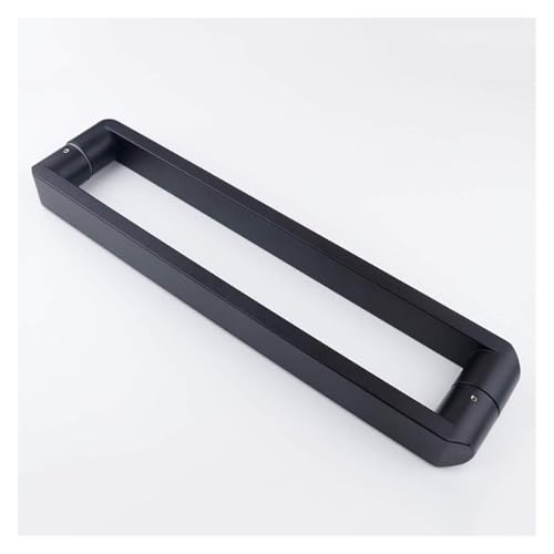 YHNNH 304 Edelstahl-Vierkantrohr-Büro-Push-Pull-Türgriff/Badezimmer-Duschtürgriff – Schwarz, 9 Größen(Length480mm) von YHNNH