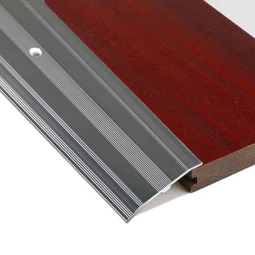 YHNNH Aluminium-Schwellenleiste for 2 cm hohen Übergang – rutschfeste Teppich-zu-Holzbodenleiste, for sichere Übergänge im Haus(Gray,90cm) von YHNNH