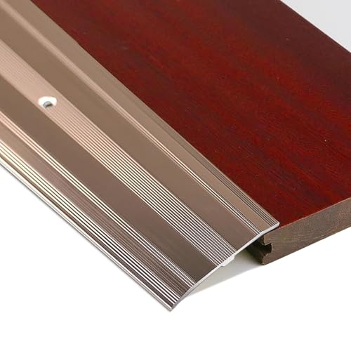 YHNNH Aluminium-Schwellenleiste for 2 cm hohen Übergang – rutschfeste Teppich-zu-Holzbodenleiste, for sichere Übergänge im Haus(Rose Gold,180cm) von YHNNH