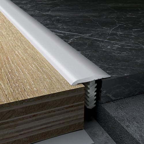 YHNNH Bodenübergangsleiste aus Aluminiumlegierung – 90 cm Lange Schwellenleiste von Holz zu Fliesen for einen glatten Bodenübergang(Sliver) von YHNNH