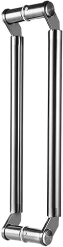 YHNNH Edelstahl-Scheunentorgriff, massives Push-Pull-Türgriff-Hardware-Set, runder Glastorgriff for Garagen/Schuppen/Büro(Chrome,60Cm/23.6In) von YHNNH