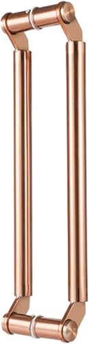 YHNNH Edelstahl-Scheunentorgriff, massives Push-Pull-Türgriff-Hardware-Set, runder Glastorgriff for Garagen/Schuppen/Büro(Roze,150Cm/59In) von YHNNH