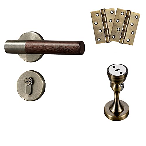 YHNNH Eleganter Türdrückerknauf aus Bronze for nicht drehbare Schränke und Fenstertüren mit einseitigem Zuggriff – sicheres geteiltes Türschloss(ModelB) von YHNNH