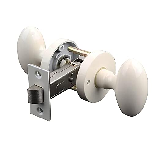 YHNNH Mattschwarzer Durchgangstürknauf mit Kugel – schlüsselloser, nicht verriegelnder runder Griff for Flurschränke mit Riegel und Hebel(ModelG) von YHNNH