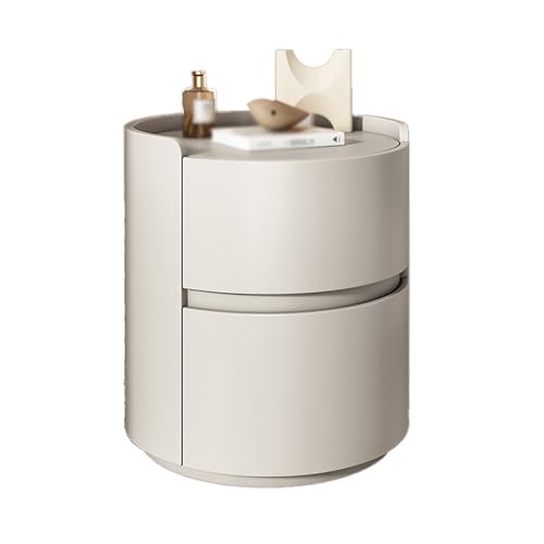 YHNNH Moderner Bett-Nachttisch, Kleiner Tischständer mit Stauraum, Kommode for Schlafzimmer, Nachttische aus Holz, Nachttisch-Beistelltische for Schlafzimmer und Wohnzimmer(Off White,40x40x50cm) von YHNNH