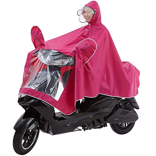 YHNNH Regen-Regen-Cape-Motorrad verlängerter Strom-Roller-Motorrad-Larrain-Cape-Mantel(Roze,3XL) von YHNNH