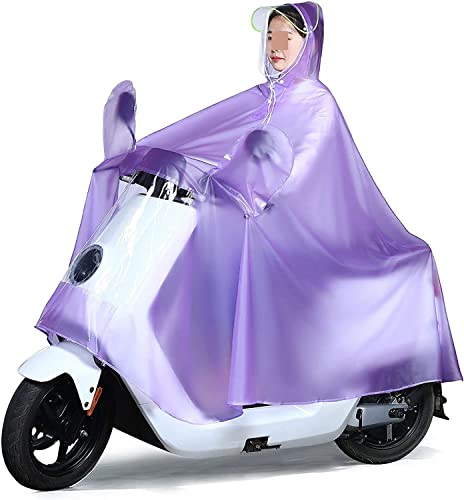 YHNNH Regenponcho Radfahren Cape Regenmantel Jacke Umhänge Radfahren Regen Regenponcho mit Kapuze(Purple) von YHNNH