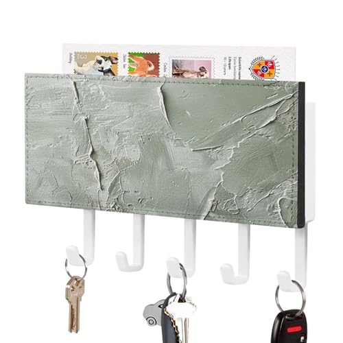 YHNNH Schlüsselhaken zur Wandmontage, strukturierte Oberfläche, Bilddruck, Kunststoff-Dekor-Schlüsselaufhänger für die Wand mit 5 Schlüsselhaken, individuelles Schlüsselbrett für Eingangsbereich von YHNNH