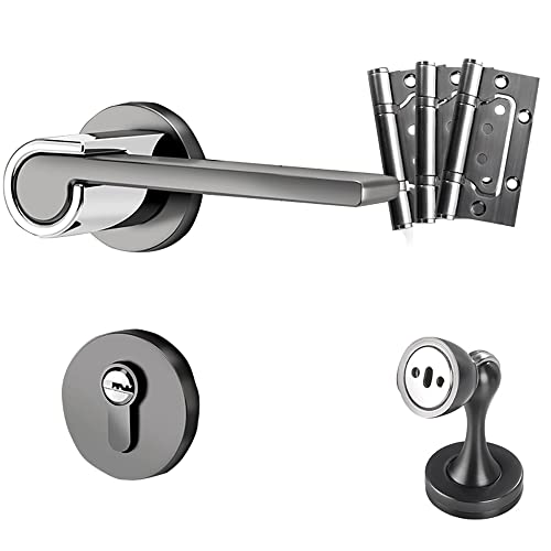 YHNNH Sichtschutz-Türdrückergriffe for Schlafzimmer und Badezimmer – Robustes Schlossset aus Zinklegierung for Innentüren(ModelA) von YHNNH