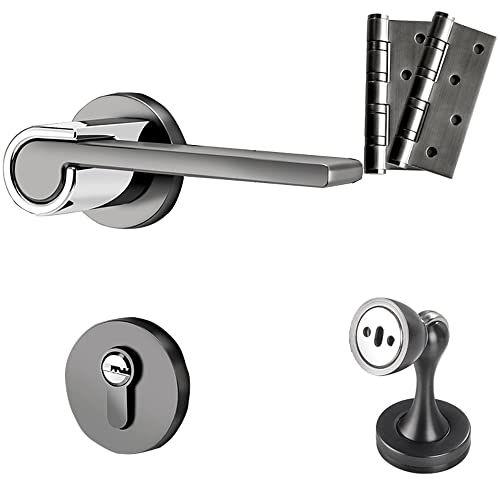 YHNNH Sichtschutz-Türdrückergriffe for Schlafzimmer und Badezimmer – Robustes Schlossset aus Zinklegierung for Innentüren(ModelD) von YHNNH