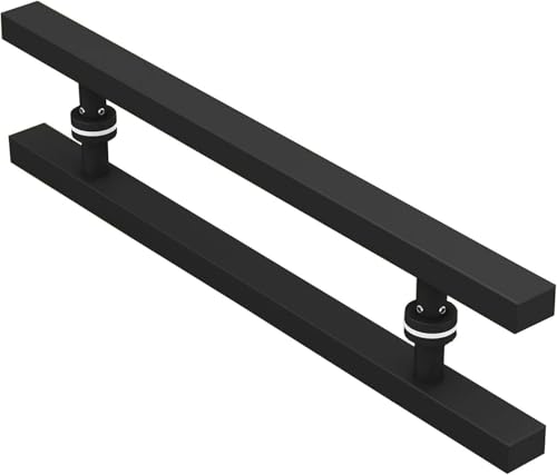 YHNNH Türgriff, Schiebetürgriff for Scheune, robuste Türgriffe aus Edelstahl, zweiseitige Glasschuppentür, Zuggriff, H-förmiger Griff, Hardware-Set(80 * 60cm) von YHNNH