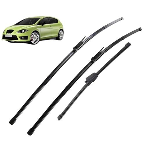 YHNQFB Scheibenwischer Vorne für Seat Leon Typ 1P Schrägheck 2009–2012,26"+26"+11", Leiser Ersatzwischblätter Wischer Klingen Wischerblätter Wischerblatt Hinten Heckwischer Wischblattersatz ZubehöR von YHNQFB