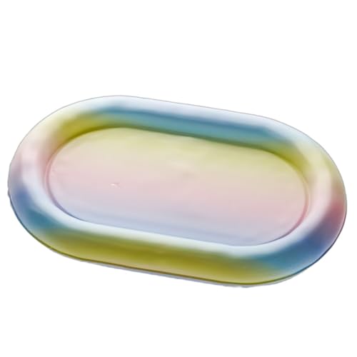 YHOPJKFRA Kühlmatte für Hunde – Weicher, Dicker Schaumstoff, stützendes Gel, selbstkühlendes Pad für Hunde und Katzen im Sommer. Langlebig, Kratzfest | Regenbogen-Farbverlauf von YHOPJKFRA