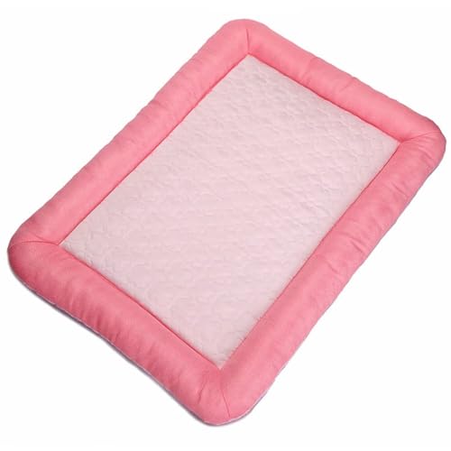 YHOPJKFRA Kühlmatte für Hunde – Weicher, Dicker Schaumstoff, stützendes Gel, selbstkühlendes Pad für Hunde und Katzen im Sommer. Langlebig, Kratzfest | rosa von YHOPJKFRA