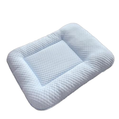 YHOPJKFRA Kühlmatte für Hunde – Weicher, Dicker Schaumstoff, stützendes Gel, selbstkühlendes Pad für Hunde und Katzen im Sommer. Langlebig, Kratzfest | blau von YHOPJKFRA