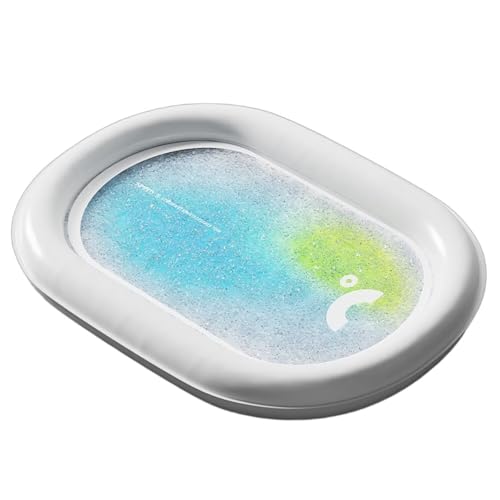 YHOPJKFRA Kühlmatte für Hunde – Weicher, Dicker Schaumstoff mit stützendem Gel, selbstkühlendes Pad für Hunde und Katzen im Sommer. Langlebig, Kratzfest | Cyan-Farbverlauf von YHOPJKFRA