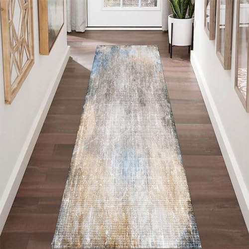 YHQGSY Anti Rutsch Teppich Läufer rutschfest,Läufer Teppich Flur,Nützlich Küchenteppich Waschbar,Brücke Meterware Modern Design Flur Küche Wohnzimmer von YHQGSY