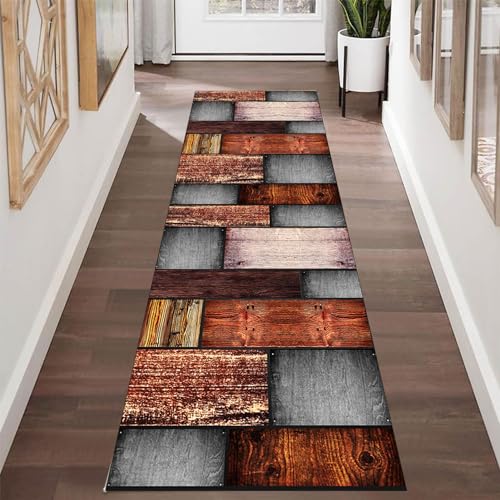 YHQGSY Anti Rutsch Teppich Läufer rutschfest,Läufer Teppich Flur,Nützlich Küchenteppich Waschbar,Brücke Meterware Modern Design Flur Küche Wohnzimmer von YHQGSY