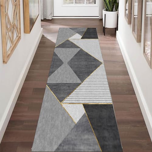 YHQGSY Anti Rutsch Teppich Läufer rutschfest,Läufer Teppich Flur,Nützlich Küchenteppich Waschbar,Brücke Meterware Modern Design Flur Küche Wohnzimmer von YHQGSY