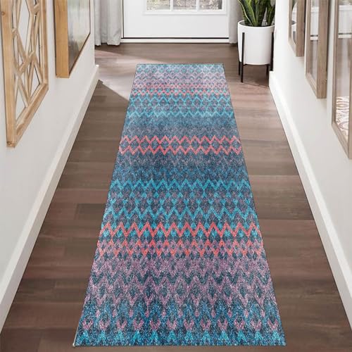 YHQGSY Anti Rutsch Teppich Läufer rutschfest,Läufer Teppich Flur,Nützlich Küchenteppich Waschbar,Brücke Meterware Modern Design Flur Küche Wohnzimmer von YHQGSY