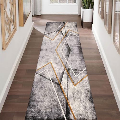 YHQGSY Anti Rutsch Teppich Läufer rutschfest,Läufer Teppich Flur,Nützlich Küchenteppich Waschbar,Brücke Meterware Modern Design Flur Küche Wohnzimmer von YHQGSY