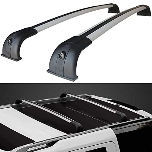 Auto Dachträger Crossbar für Land Rover Discovery 3 Discovery 4 LR3 LR4 2003-2016,Aluminium Autodachträger Querträger Schlossstangen Fahrrad Dachträger DachgepäCkträGer Relingträger Dachfrachtstangen von YHQKJ