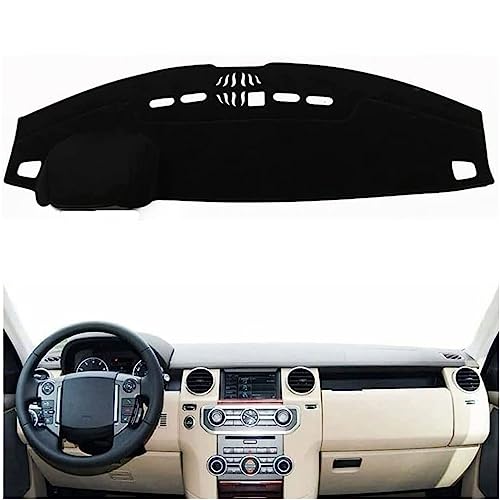 YHQKJ Armaturenbrett-Abdeckmatte Für Discovery 3 Discovery 4 Range Rover Sport, Auto Armaturenbrett-Abdeckung Sonnenschutz Anti-Sonne Dast Matte rutschfeste ZubehöR,A/LHD-D/Black von YHQKJ