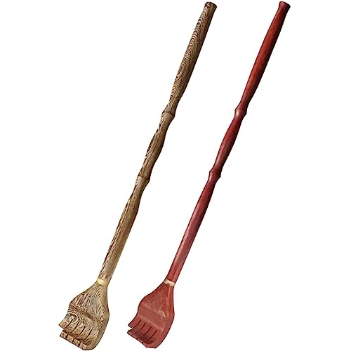 Kratzhand Rücken Rückenkratzer Holz Lang Mittlerer Und Langer Griff Für Den Haushalt Kratzhand, Ältere Menschen Verwenden Handpoliertes Holz Kratzhilfe, Tolles Geschenk (Color : Primary Color+Red, S von YHRJOZ