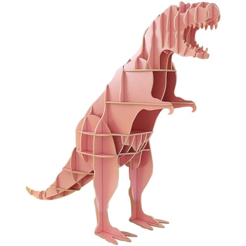 Kreatives Dinosaurier Bücherregal, Bodentier Ornament Dekoration, Bücherregal Kleine Ecke, Kindergarten Buch Ausstellungsstand, (Color : Pink Color, S : 106 * 27 * 80cm) von YHRJOZ