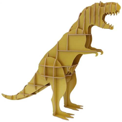 Kreatives Dinosaurier Bücherregal, Bodentier Ornament Dekoration, Bücherregal Kleine Ecke, Kindergarten Buch Ausstellungsstand, (Color : Yellow Color, S : 152 * 40 * 115cm) von YHRJOZ