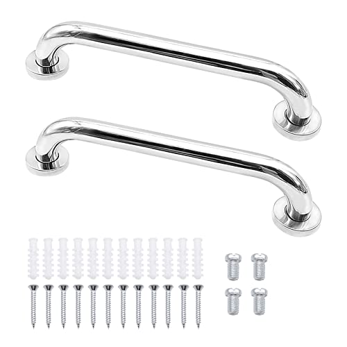 YHSKJCD 2 Stück Haltegriff Bad, 304 Edelstahl Badezimmer Haltegriff, Rutschfester Badezimmergriff Sicherheitsgriff Innen-/Außenhilfsgriff zum Küche Schlafzimmer Badewanne, Dusche und Schritte, 30 cm von YHSKJCD