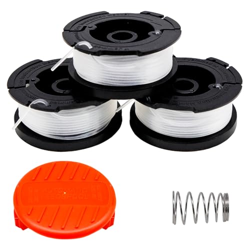 YHSKJCD 3 x Spule für Trimmerspule und Schnur, kompatibel mit Black Decker, ersetzt AF-100 ST5530-GB GLC3630L20-GB STC1820PC-GB BESTA530-GB BESTA525-GB, mit 1 Kappe, 1 Feder YHSKJCD 3 x Spule für Trimmerspule und Schnur, kompatibel mit Black Decker, ersetzt AF-100 ST5530-GB GLC3630L20-GB STC1820PC-GB BESTA530-GB BESTA525-GB, mit 1 Kappe, 1 Feder von YHSKJCD