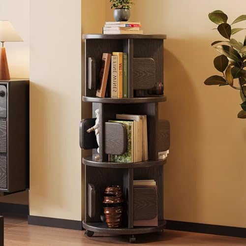 YHWKGZ 360° Drehbares Bücherregal, Bücherregal-Lagerregal for Zuhause, Mehrschichtiges Holzbodenregal, Freistehendes Bücherregal, Multifunktionales Bücherregal(42 * 100cm(18 * 39.4inches)) von YHWKGZ