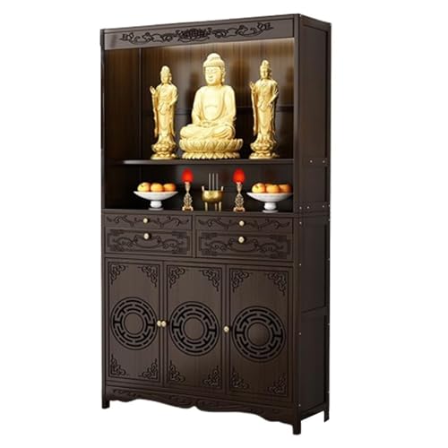 YHWKGZ Altartisch Mit Aufbewahrungsaltarschrank, Chinesischer Buddha-Nischenschrank, Meditationsaltartisch, Persönlicher Schrein-Meditationstisch, Persönlicher Schrein-Altartisch(102cm/40.1in) von YHWKGZ