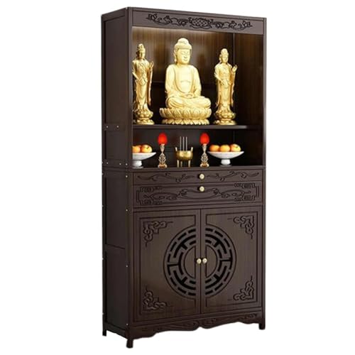 YHWKGZ Altartisch Mit Aufbewahrungsaltarschrank, Chinesischer Buddha-Nischenschrank, Meditationsaltartisch, Persönlicher Schrein-Meditationstisch, Persönlicher Schrein-Altartisch(68cm/26.8in) von YHWKGZ