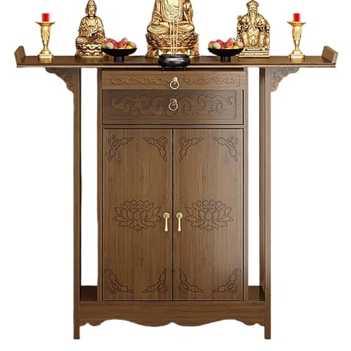 YHWKGZ Altartisch for Persönlichen Schrein,Buddha-Nische,Chinesischer Schrank,Meditationstisch-Altar Mit Aufbewahrung,Buddhistischer Gebetsaltarschrank for Kleine Räume(Height100cm/39.4in) von YHWKGZ