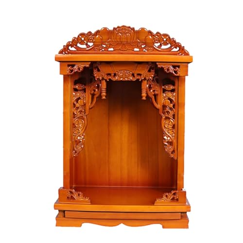 YHWKGZ An Der Wand Montierter Buddhistischer Altar Aus Massivholzschrein, Mini-buddhistischer Altarschrein Mit Schublade, Gebetstischschrank for Den Haushalt, Geeignet for Wohnzimmer, Büro(Giallo,38x4 von YHWKGZ