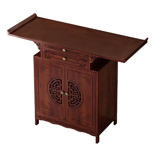 YHWKGZ Bambus Schrein Altartisch,Persönlicher Schrein Altartisch,Chinesische Altartische Mit Aufbewahrung,Meditationsgebetstische Mit Schublade,Buddha Nische Chinesischer Schrank(80x40x100cm(31.5x15.7 von YHWKGZ