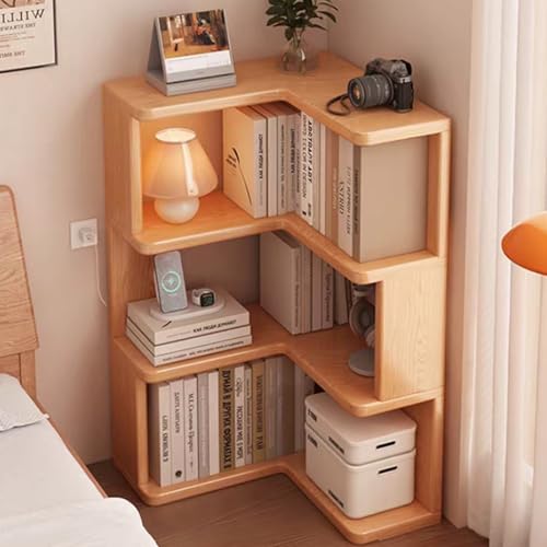 YHWKGZ Eckbücherregal, L-förmige Eckregale, Industrielles Eckregal, Mehrzweck-Display-Organizer-Lagerregal, for Wohnzimmer, Home Office(L60xW60xH126cm) von YHWKGZ