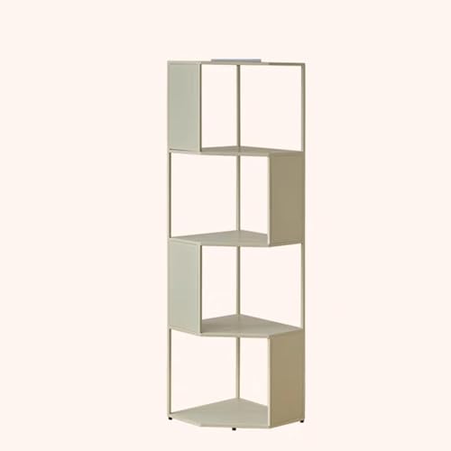 YHWKGZ Eckregal, Eckbücherregal, Industrielles Eckleiterregal, Moderner Ausstellungsständer aus Eisen for Wohnzimmer, Schlafzimmer, Küche, Home Office(Wit,40 x 40 x 150CM) von YHWKGZ