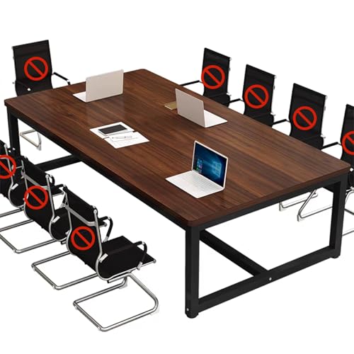YHWKGZ Konferenztisch, Kleines Besprechungsseminar for 4-6 Personen, Seminar-Trainings-Computertisch, Trainingstisch aus Holz Im Business-Stil mit Starkem Metallrahmen, for Kleine Räume(47.2 x 23.6 x von YHWKGZ